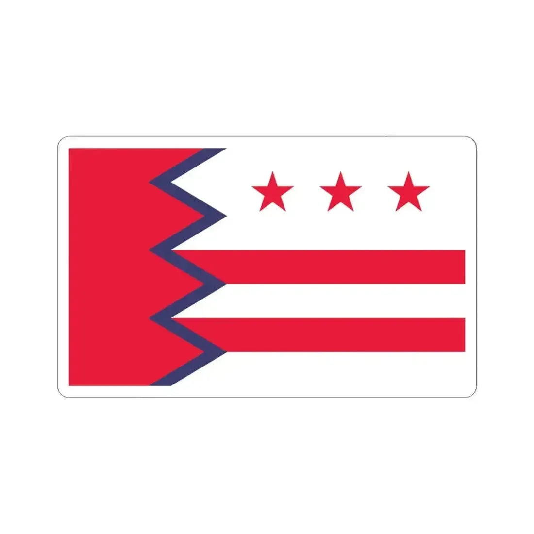 Flag of Washington Maine (United States) STICKER Vinyl Kiss-Cut Decal 6 Inch White - The Sticker Space