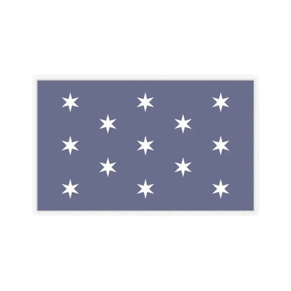 Flag of Washington, New York - STICKER Vinyl Kiss-Cut Decal 3 Inch Transparent - The Sticker Space