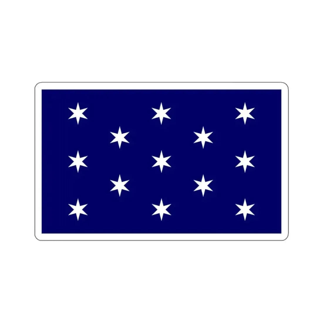 Flag of Washington, New York - STICKER Vinyl Kiss-Cut Decal 3 Inch White - The Sticker Space
