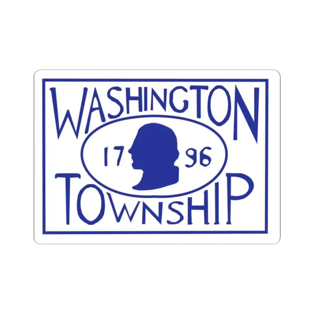 Flag of Washington Township Montgomery County Ohio (United States) STICKER Vinyl Kiss-Cut Decal 2 Inch White - The Sticker Space
