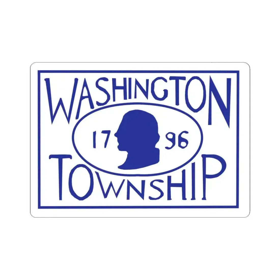 Flag of Washington Township Montgomery County Ohio (United States) STICKER Vinyl Kiss-Cut Decal 3 Inch White - The Sticker Space