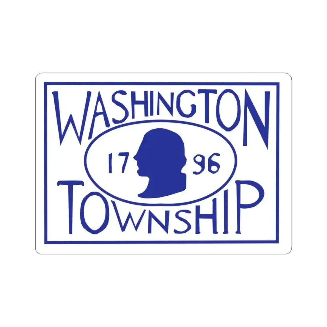 Flag of Washington Township Montgomery County Ohio (United States) STICKER Vinyl Kiss-Cut Decal 4 Inch White - The Sticker Space