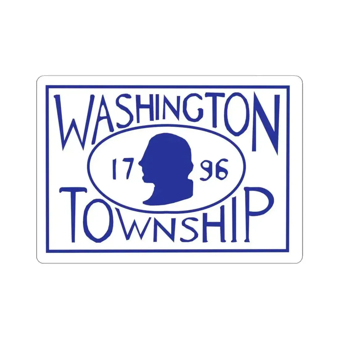 Flag of Washington Township Montgomery County Ohio (United States) STICKER Vinyl Kiss-Cut Decal 6 Inch White - The Sticker Space
