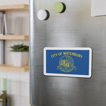 Flag of Waterbury Connecticut - Die-Cut Magnet-The Sticker Space