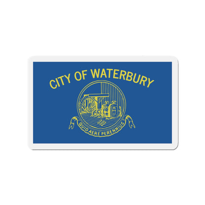 Flag of Waterbury Connecticut - Die-Cut Magnet-2" x 2"-The Sticker Space