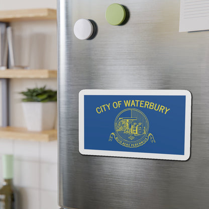 Flag of Waterbury Connecticut - Die-Cut Magnet-The Sticker Space