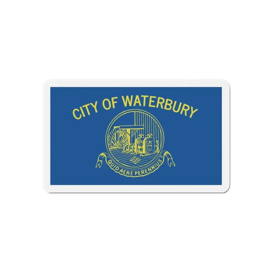 Flag of Waterbury Connecticut - Refrigerator Magnet 6 Inch - The Sticker Space