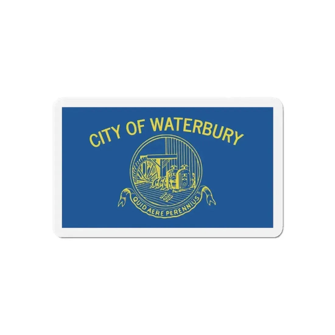 Flag of Waterbury Connecticut - Refrigerator Magnet - The Sticker Space