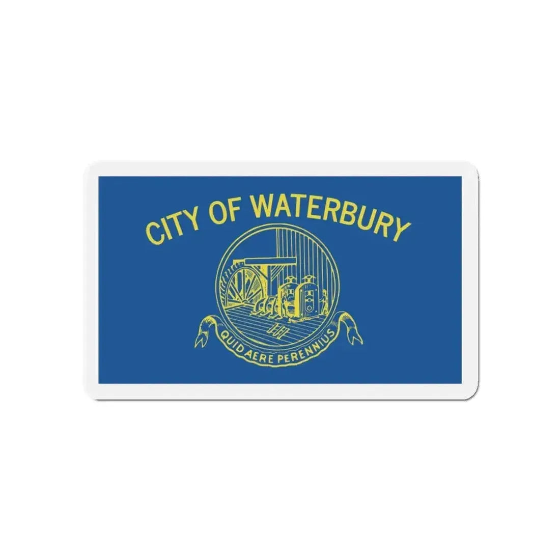 Flag of Waterbury Connecticut - Refrigerator Magnet - The Sticker Space