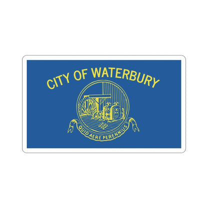 Flag of Waterbury Connecticut USA STICKER Vinyl Die-Cut Decal-2 Inch-The Sticker Space