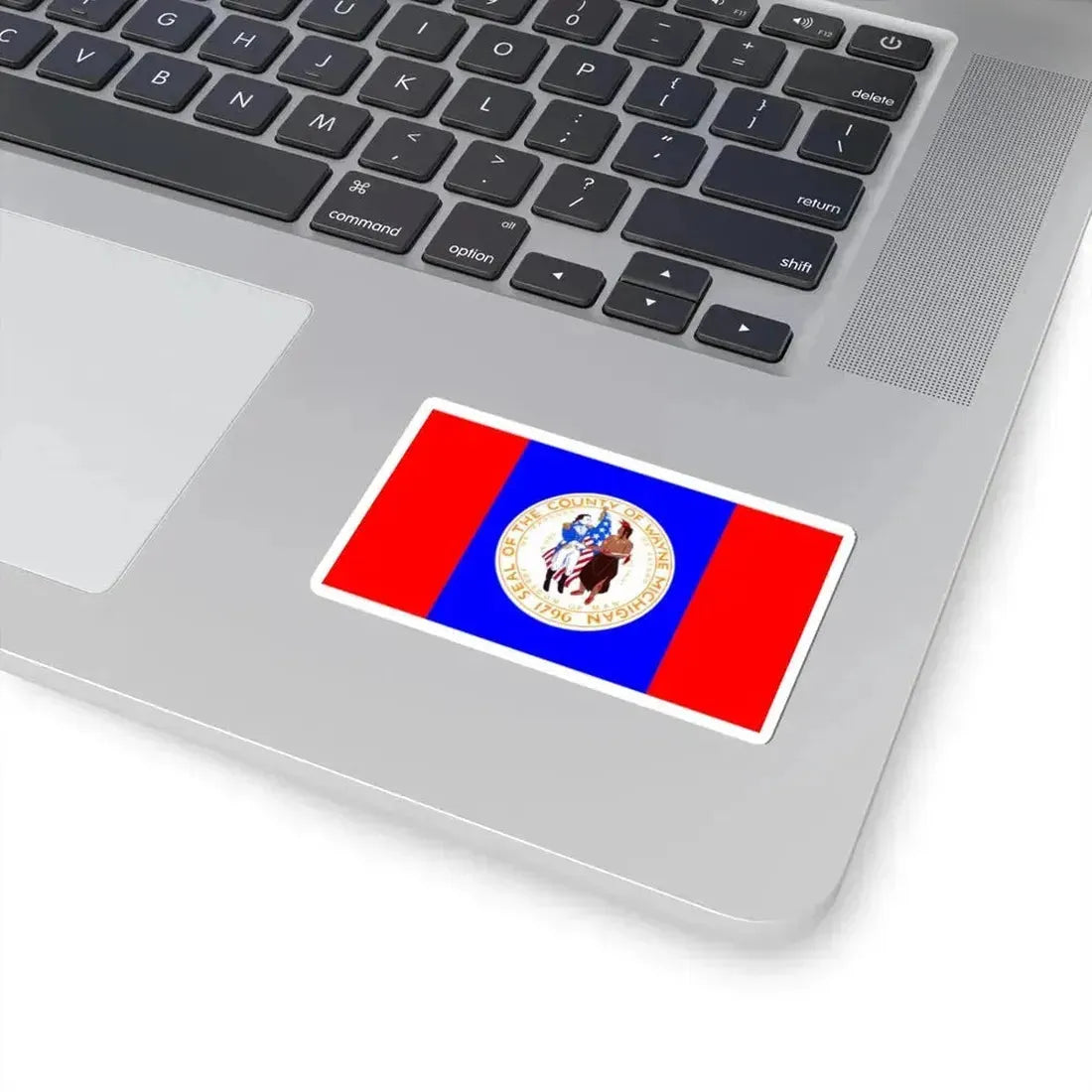 Flag of Wayne County Michigan (United States) STICKER Vinyl Kiss-Cut Decal - The Sticker Space