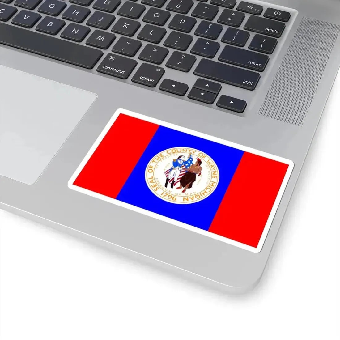 Flag of Wayne County Michigan (United States) STICKER Vinyl Kiss-Cut Decal - The Sticker Space