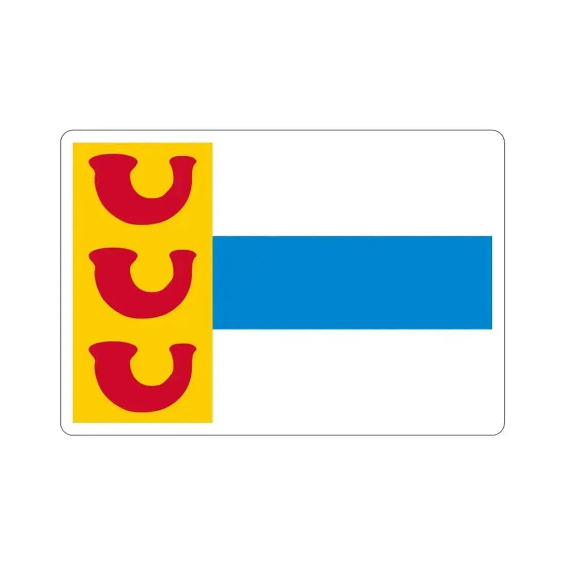 Flag of Weert a town in the centre of the province of Limburg Netherlands STICKER Vinyl Die-Cut Decal 3 Inch - The Sticker Space