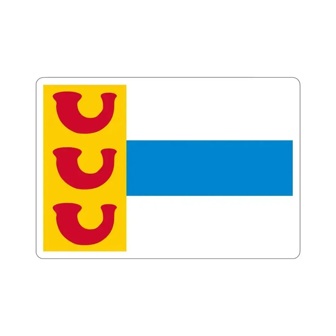 Flag of Weert a town in the centre of the province of Limburg Netherlands STICKER Vinyl Die-Cut Decal 5 Inch - The Sticker Space