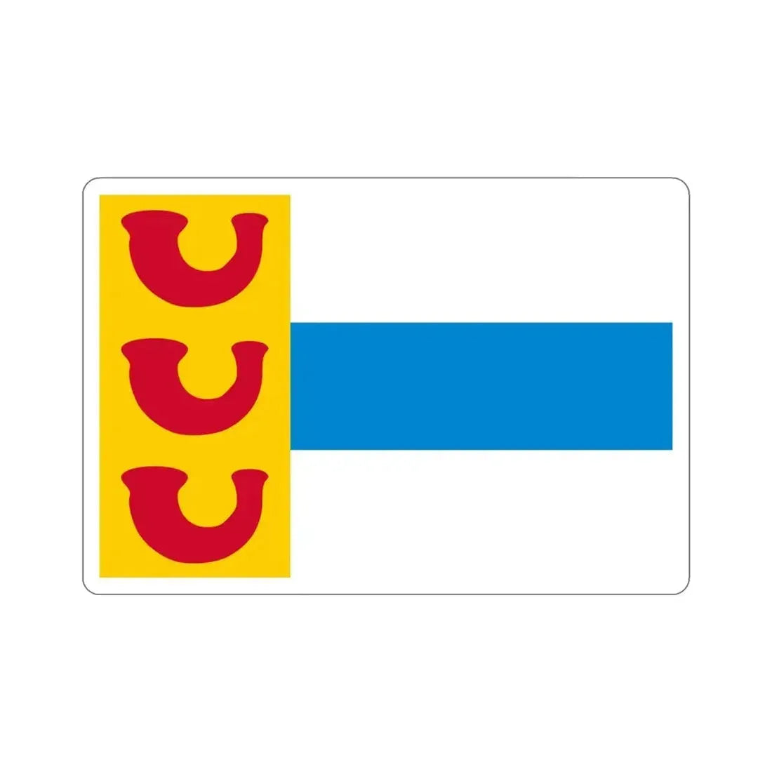 Flag of Weert a town in the centre of the province of Limburg Netherlands STICKER Vinyl Die-Cut Decal - The Sticker Space