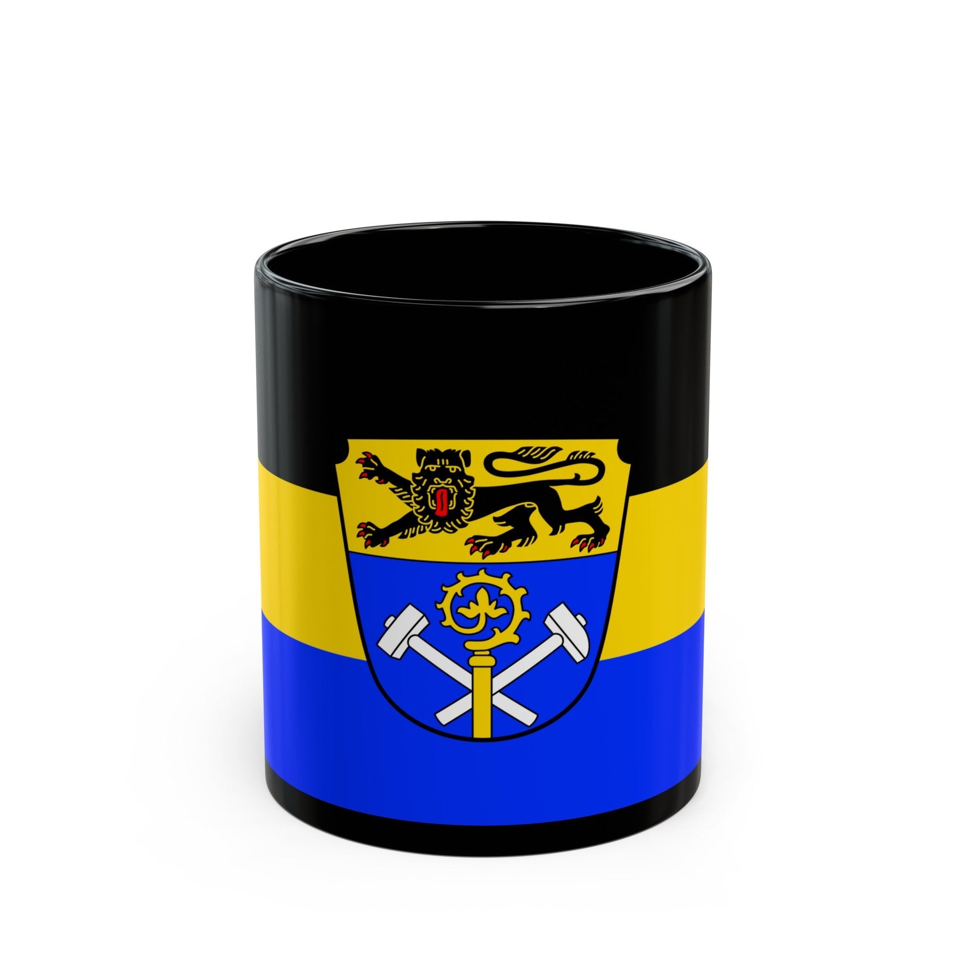 Flag of Weilheim Schongau Germany - Black Coffee Mug-11oz-The Sticker Space