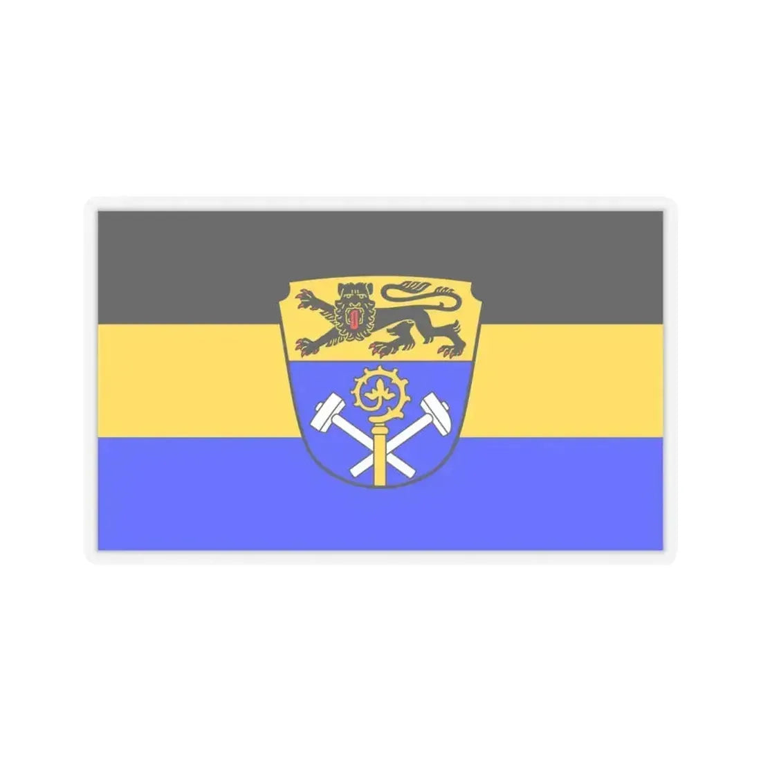 Flag of Weilheim Schongau Germany - STICKER Vinyl Kiss-Cut Decal 4 Inch Transparent - The Sticker Space