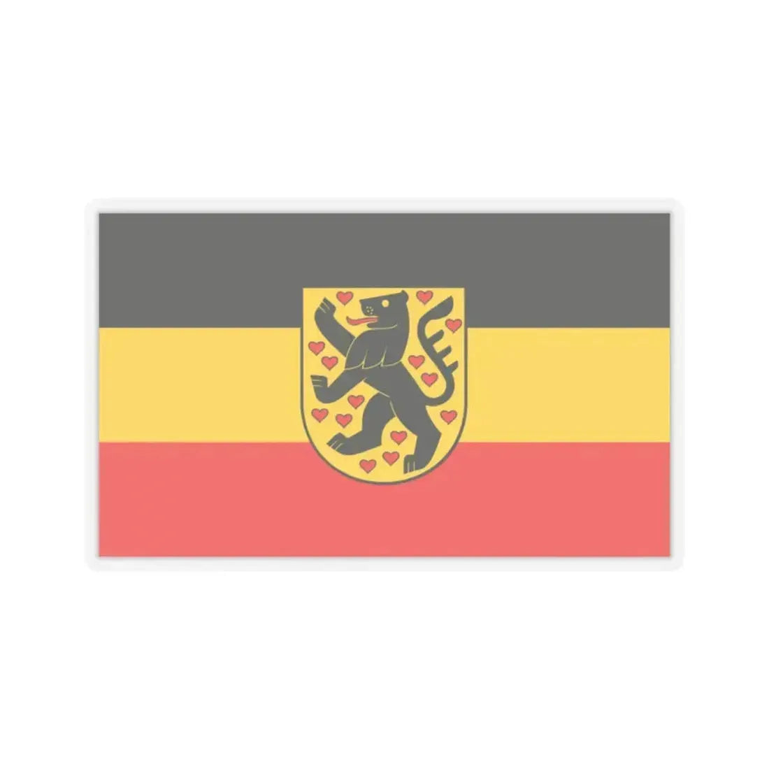 Flag of Weimar Germany - STICKER Vinyl Kiss-Cut Decal 2 Inch Transparent - The Sticker Space