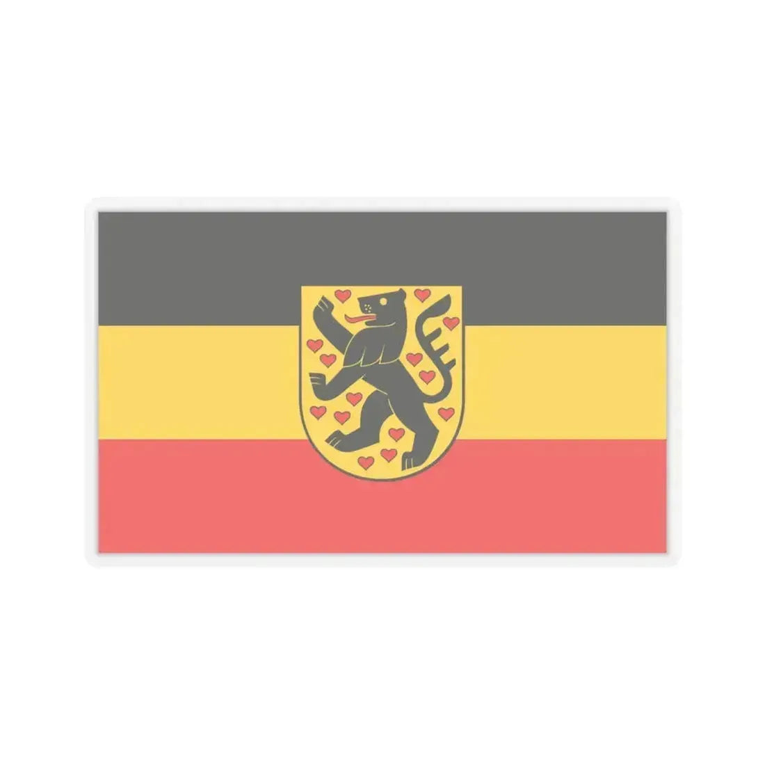 Flag of Weimar Germany - STICKER Vinyl Kiss-Cut Decal 6 Inch Transparent - The Sticker Space