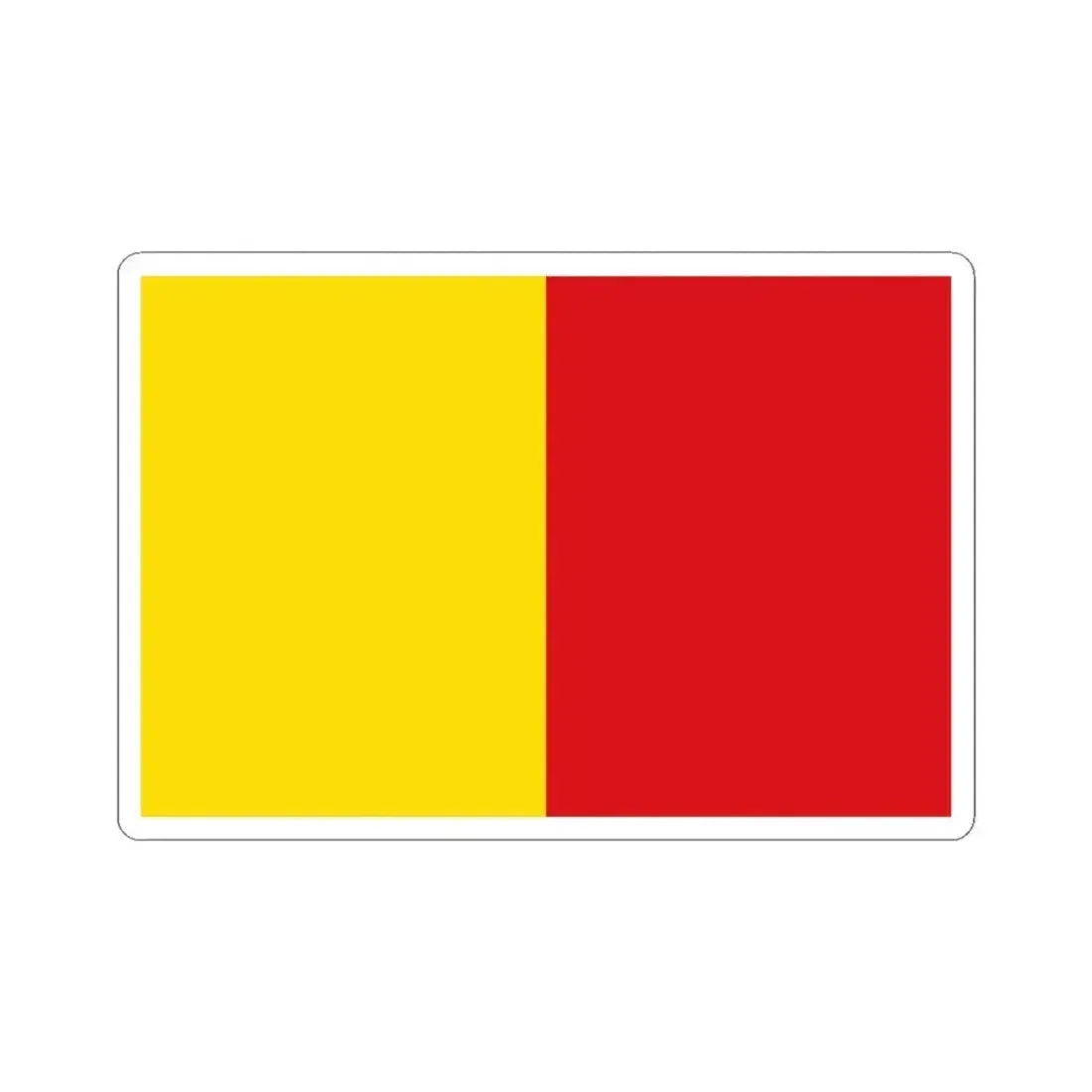 Flag of Wervik (Belgium) STICKER Vinyl Kiss-Cut Decal 3 Inch White - The Sticker Space