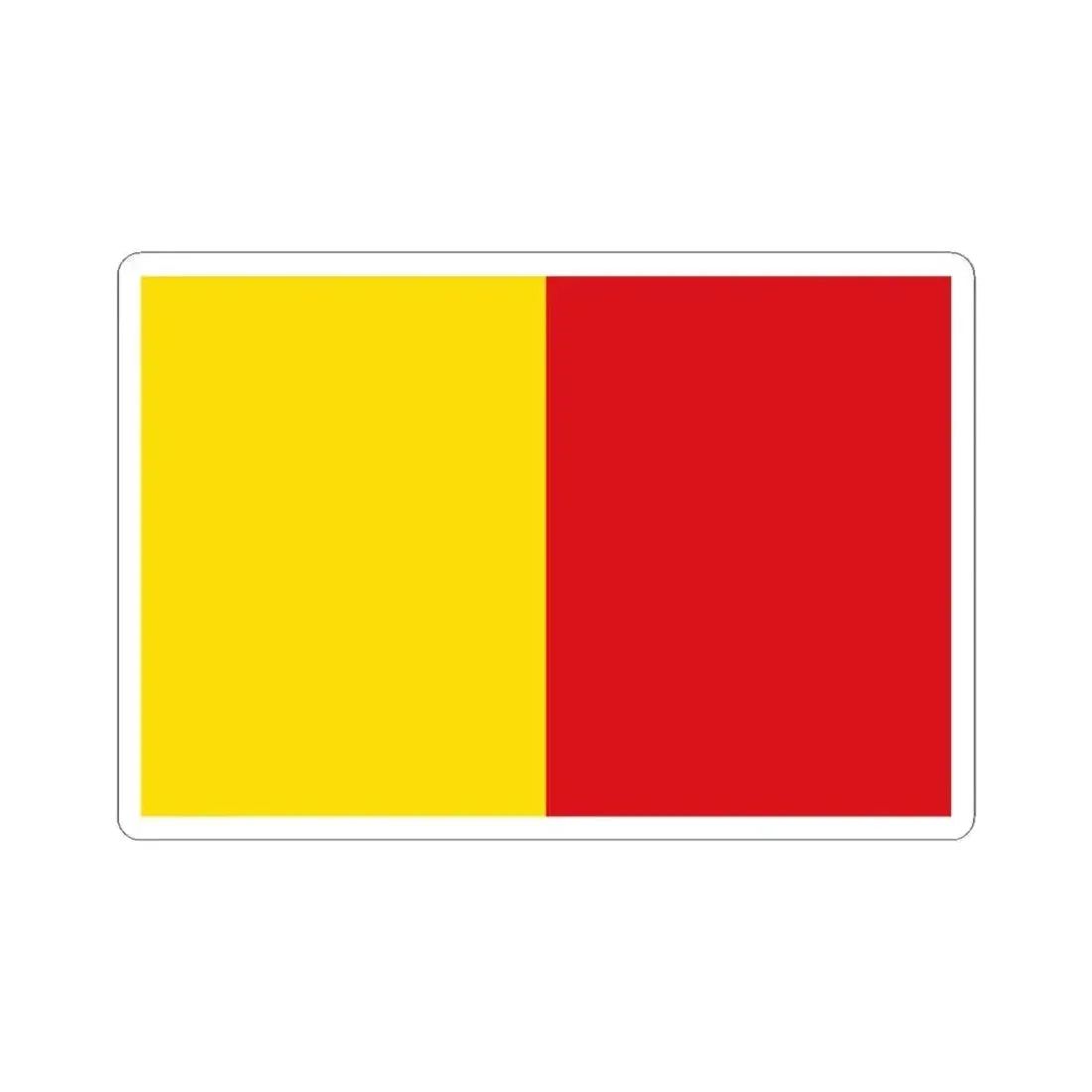 Flag of Wervik (Belgium) STICKER Vinyl Kiss-Cut Decal 4 Inch White - The Sticker Space