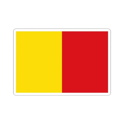 Flag of Wervik (Belgium) STICKER Vinyl Kiss-Cut Decal 4 Inch White - The Sticker Space