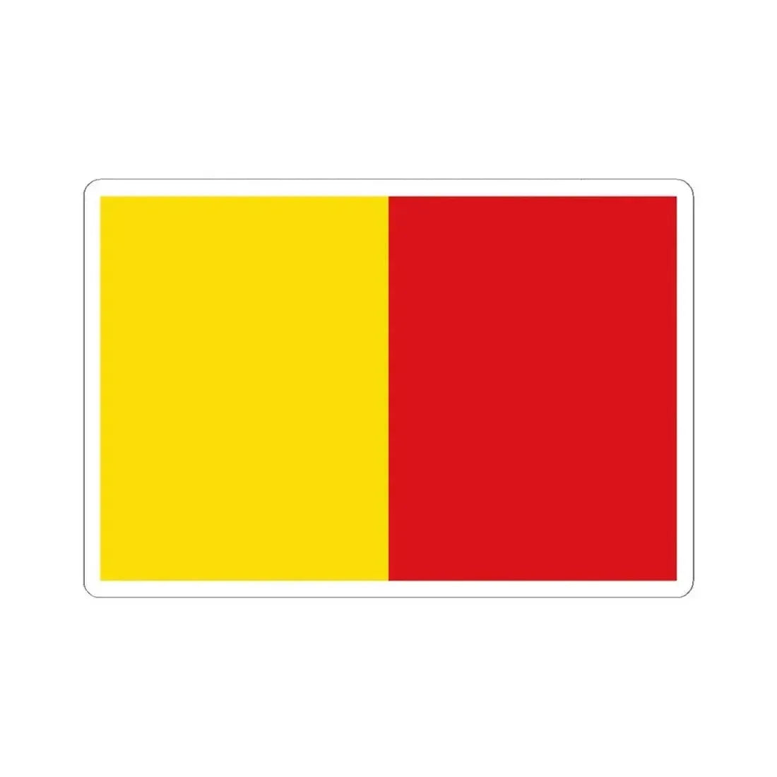 Flag of Wervik (Belgium) STICKER Vinyl Kiss-Cut Decal 6 Inch White - The Sticker Space