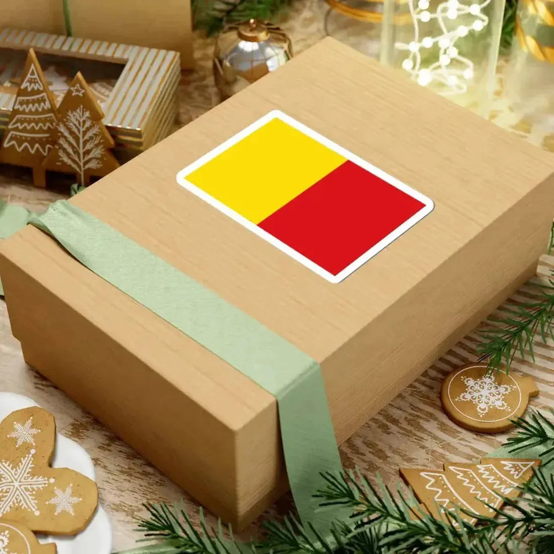 Flag of Wervik (Belgium) STICKER Vinyl Kiss-Cut Decal - The Sticker Space