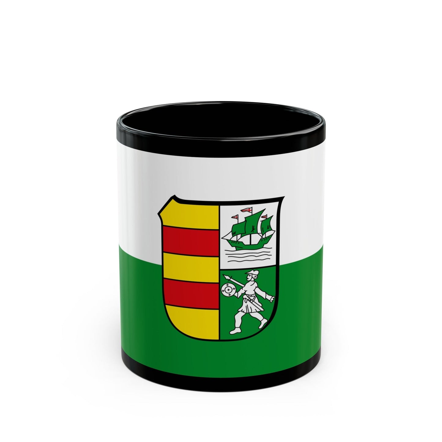 Flag of Wesermarsch Germany - Black Coffee Mug-11oz-The Sticker Space