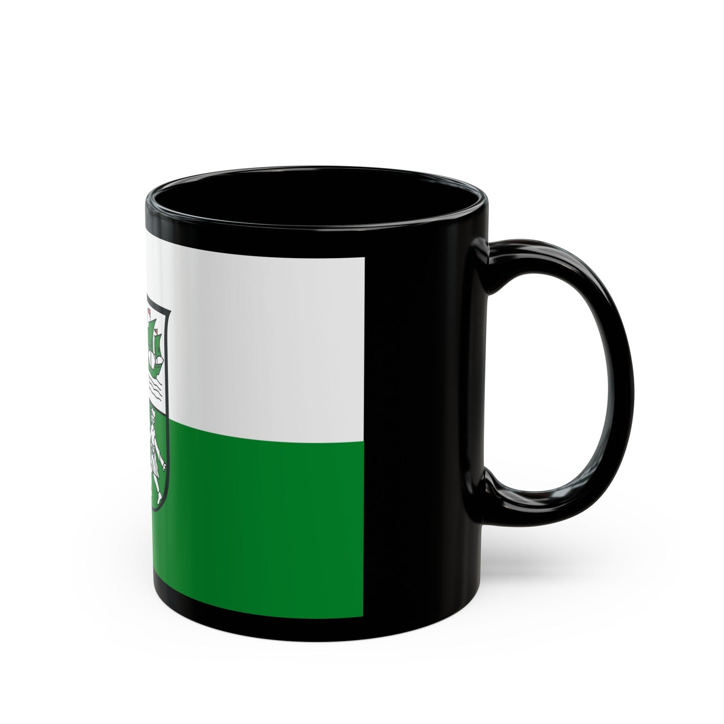 Flag of Wesermarsch Germany - Black Coffee Mug-The Sticker Space