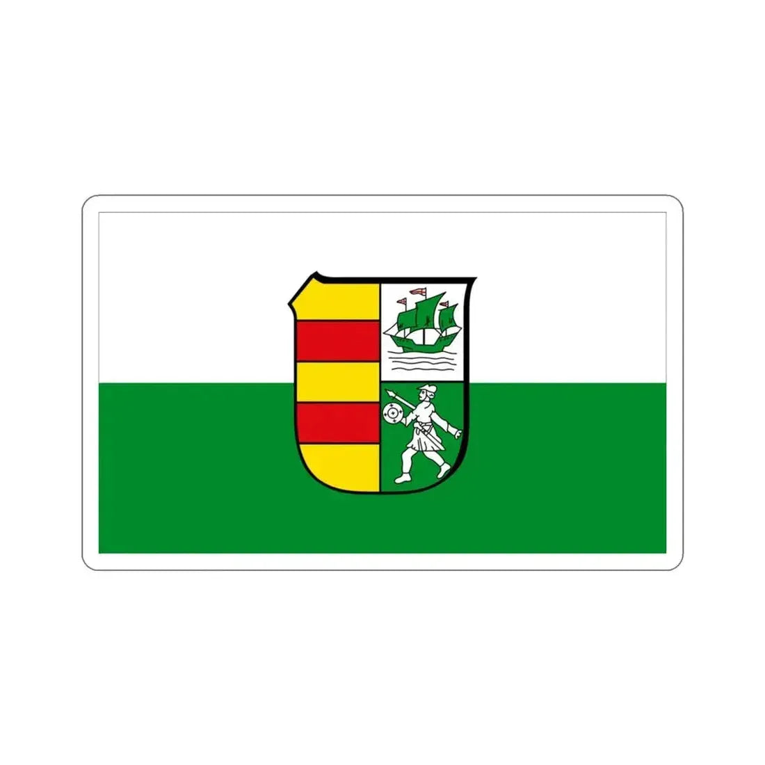 Flag of Wesermarsch Germany STICKER Vinyl Die-Cut Decal 3 Inch - The Sticker Space