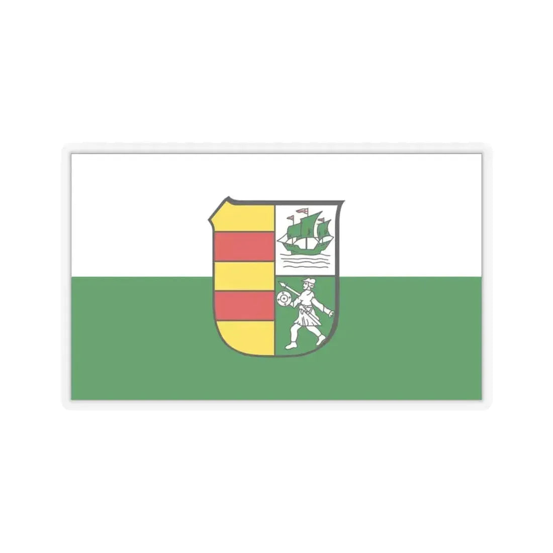 Flag of Wesermarsch Germany - STICKER Vinyl Kiss-Cut Decal 4 Inch Transparent - The Sticker Space