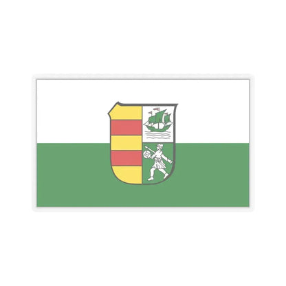 Flag of Wesermarsch Germany - STICKER Vinyl Kiss-Cut Decal 4 Inch Transparent - The Sticker Space