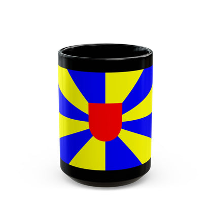 Flag of West Flanders Belgium - Black Coffee Mug-15oz-The Sticker Space