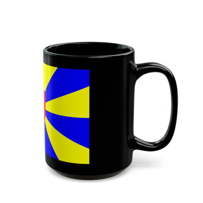 Flag of West Flanders Belgium - Black Coffee Mug-The Sticker Space