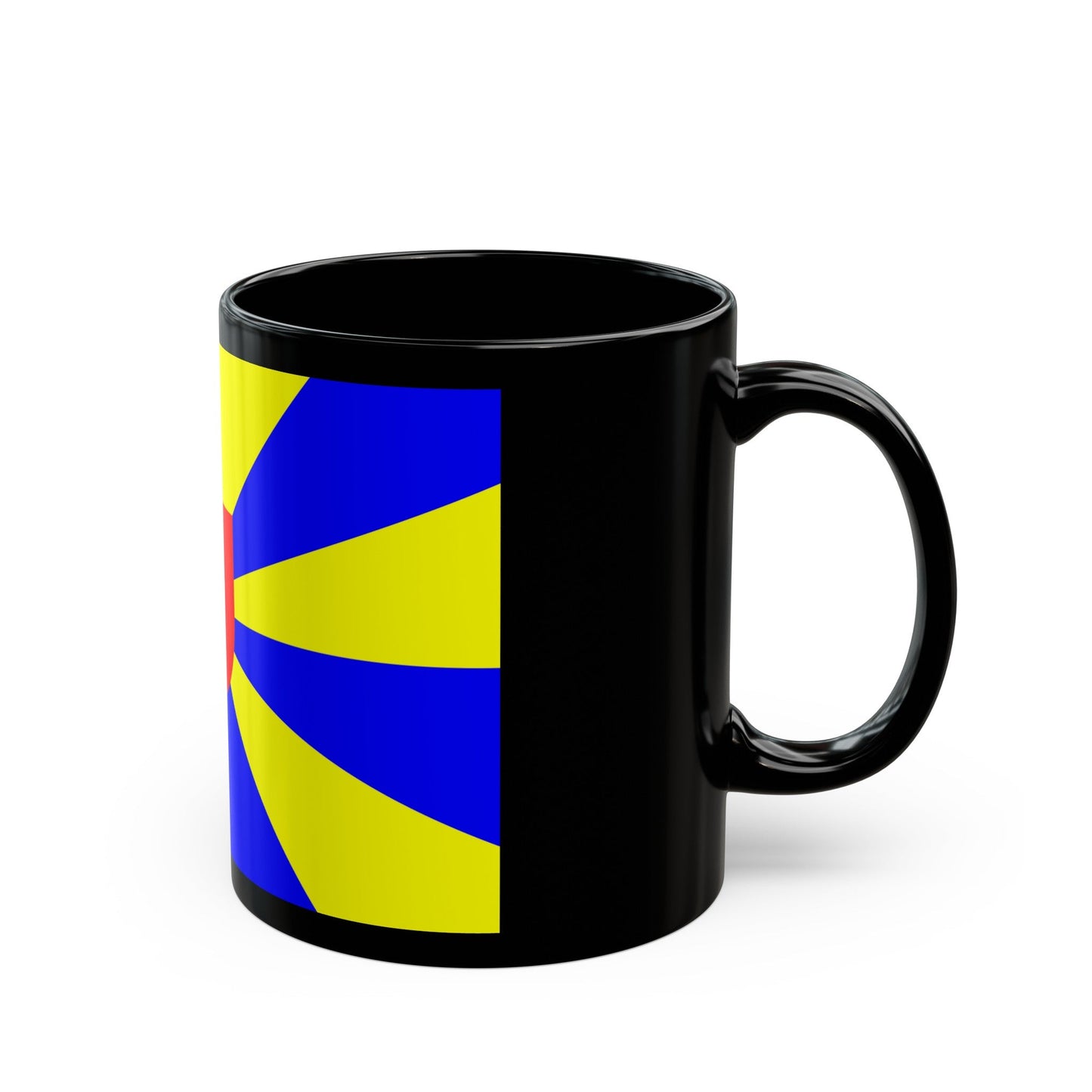 Flag of West Flanders Belgium - Black Coffee Mug-The Sticker Space