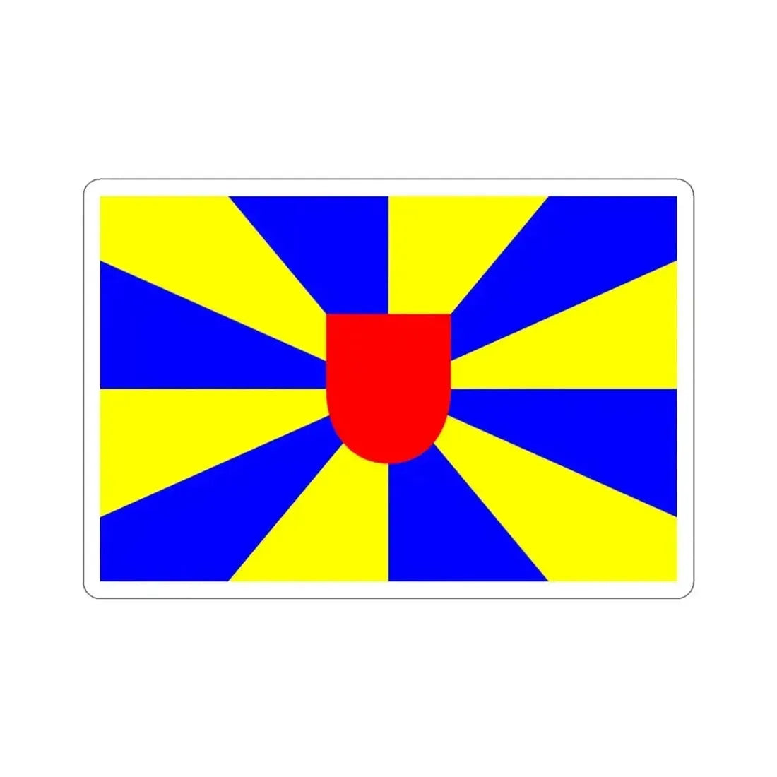 Flag of West Flanders Belgium STICKER Vinyl Die-Cut Decal 3 Inch - The Sticker Space
