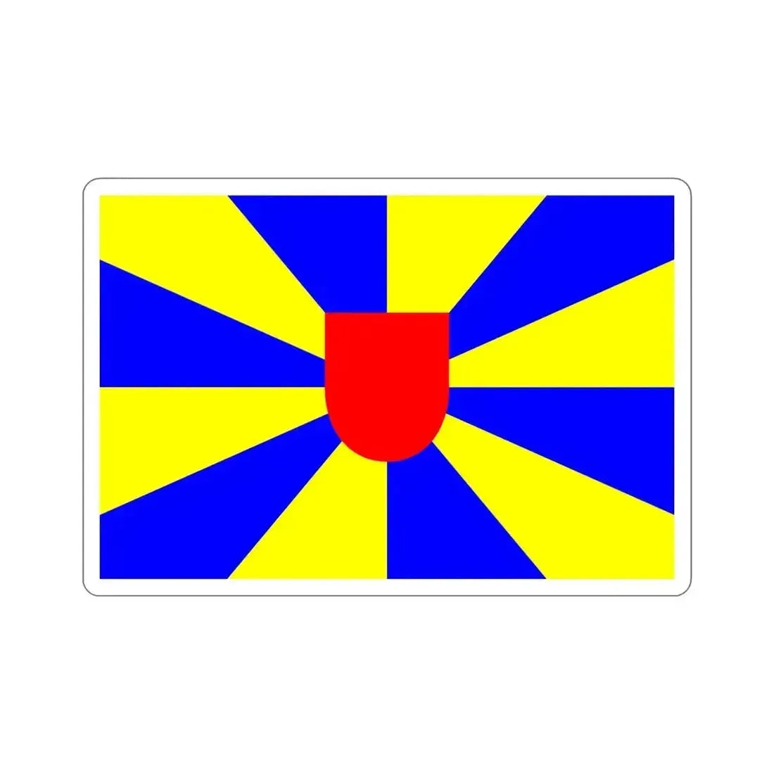 Flag of West Flanders Belgium STICKER Vinyl Die-Cut Decal 5 Inch - The Sticker Space