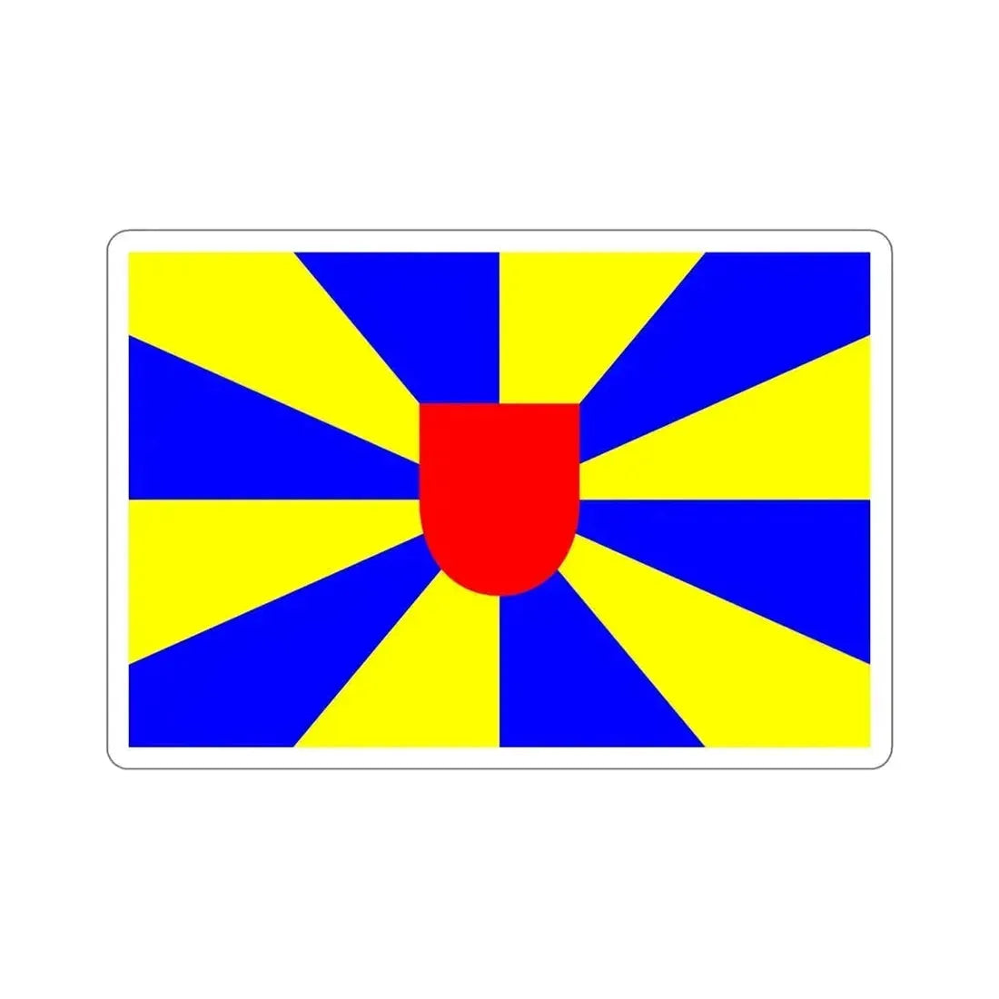 Flag of West Flanders Belgium STICKER Vinyl Die-Cut Decal 6 Inch - The Sticker Space