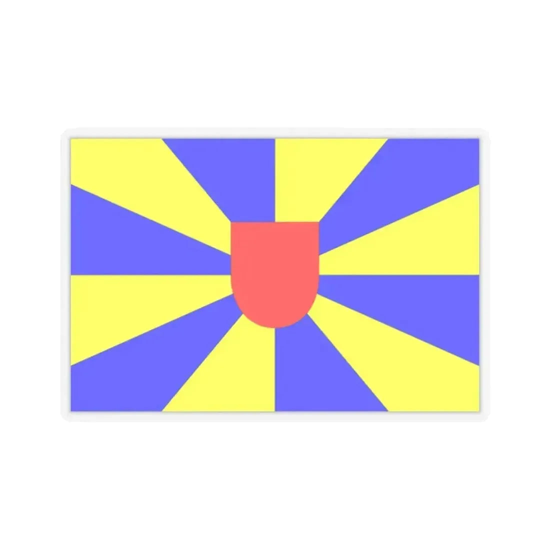Flag of West Flanders Belgium - STICKER Vinyl Kiss-Cut Decal 2 Inch Transparent - The Sticker Space