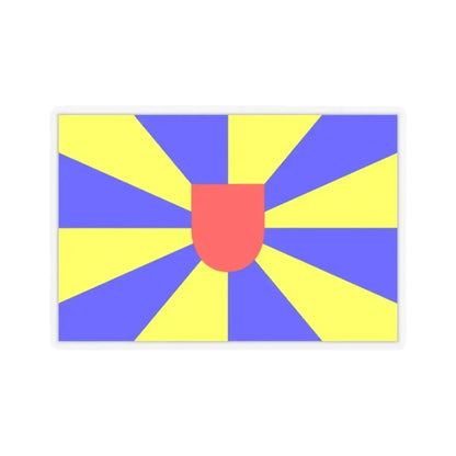 Flag of West Flanders Belgium - STICKER Vinyl Kiss-Cut Decal 2 Inch Transparent - The Sticker Space