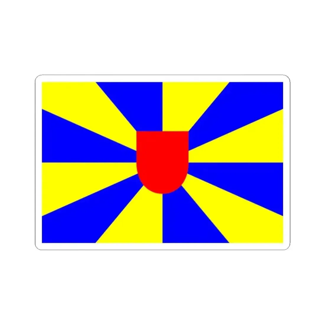 Flag of West Flanders Belgium - STICKER Vinyl Kiss-Cut Decal 2 Inch White - The Sticker Space
