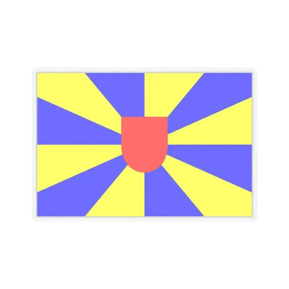 Flag of West Flanders Belgium - STICKER Vinyl Kiss-Cut Decal 3 Inch Transparent - The Sticker Space