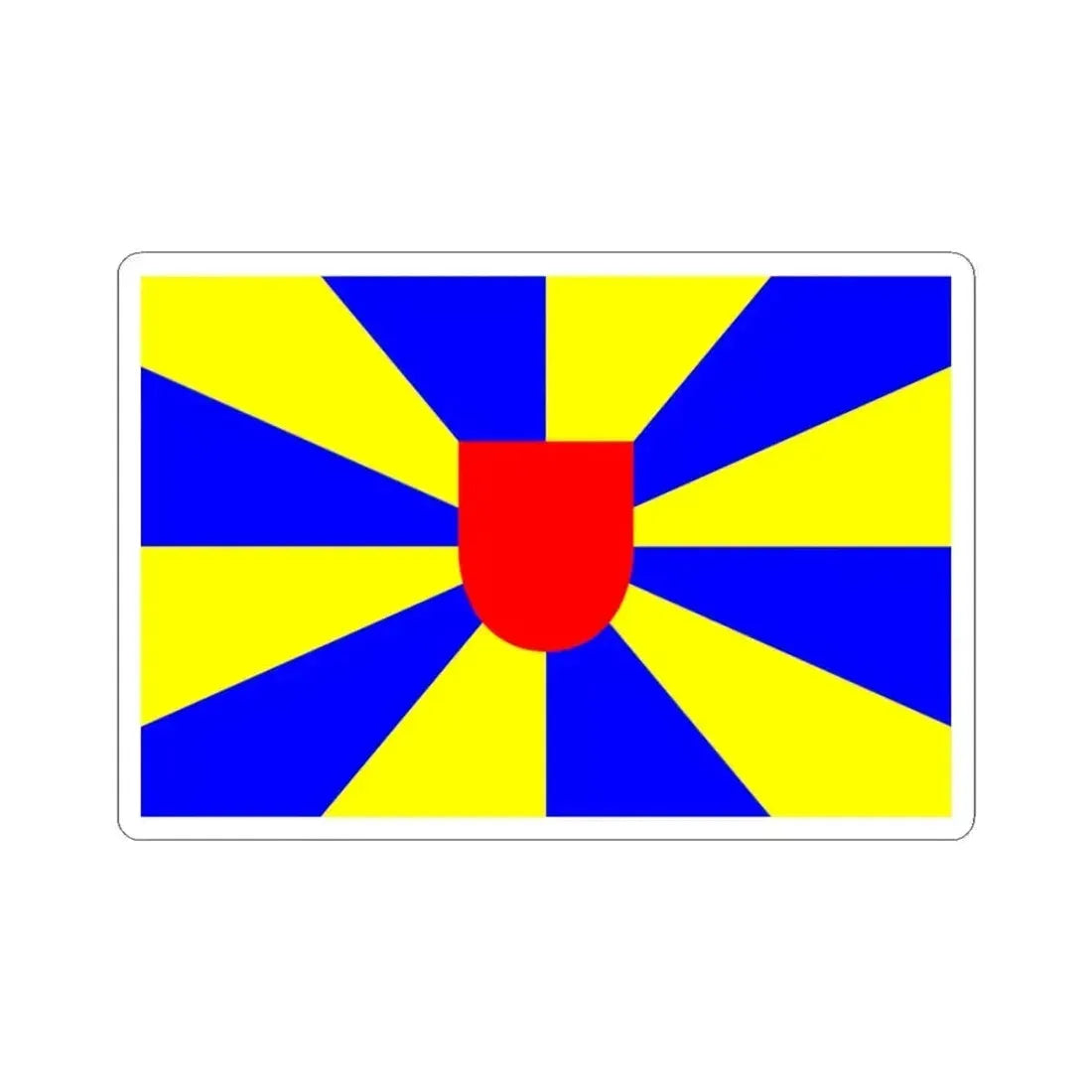 Flag of West Flanders Belgium - STICKER Vinyl Kiss-Cut Decal 3 Inch White - The Sticker Space