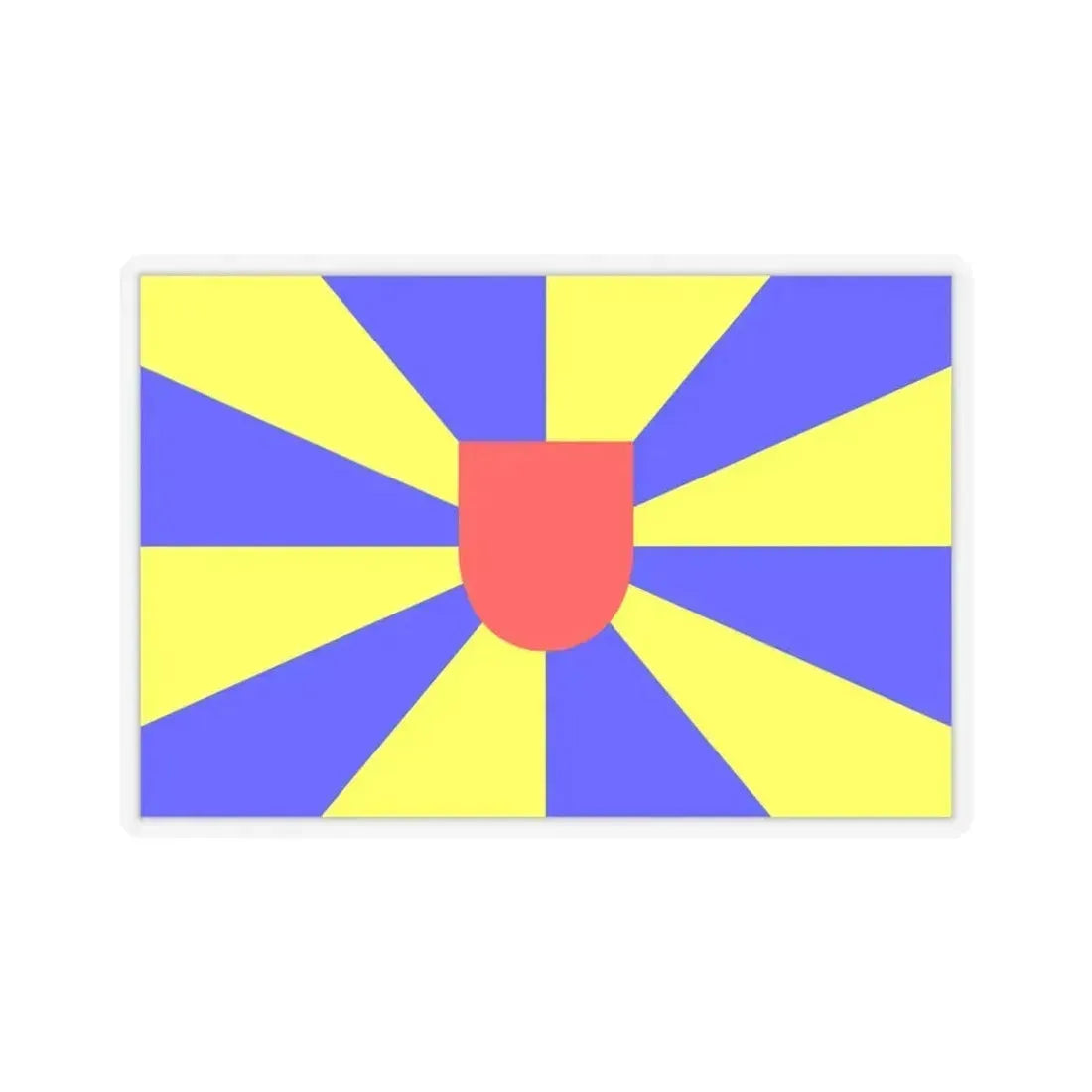 Flag of West Flanders Belgium - STICKER Vinyl Kiss-Cut Decal 4 Inch Transparent - The Sticker Space