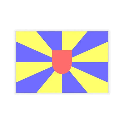 Flag of West Flanders Belgium - STICKER Vinyl Kiss-Cut Decal 4 Inch Transparent - The Sticker Space