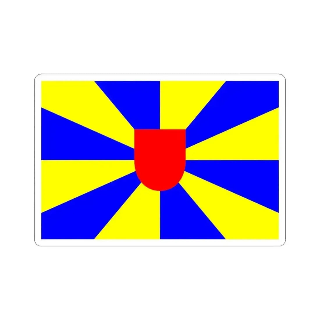 Flag of West Flanders Belgium - STICKER Vinyl Kiss-Cut Decal 4 Inch White - The Sticker Space
