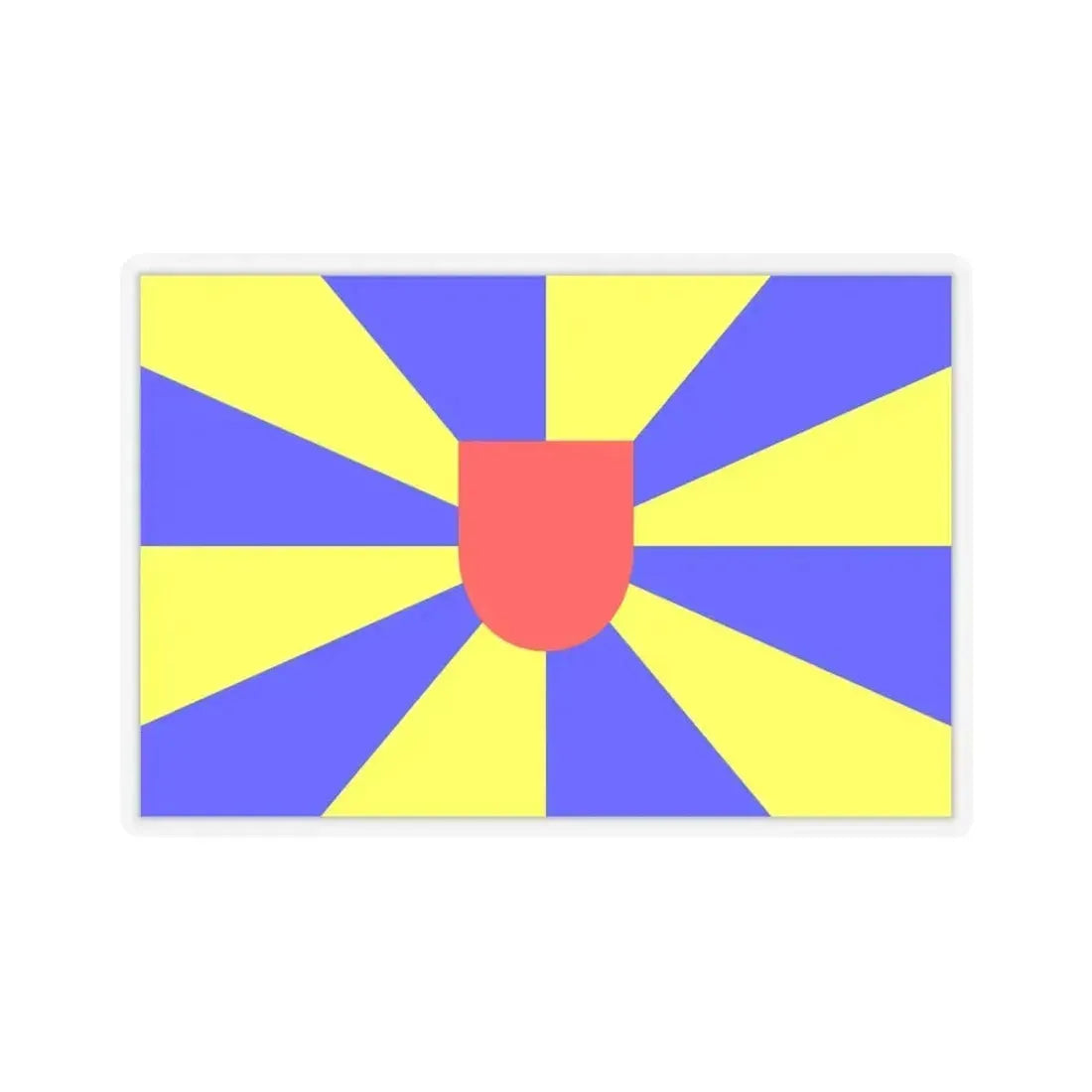 Flag of West Flanders Belgium - STICKER Vinyl Kiss-Cut Decal 6 Inch Transparent - The Sticker Space