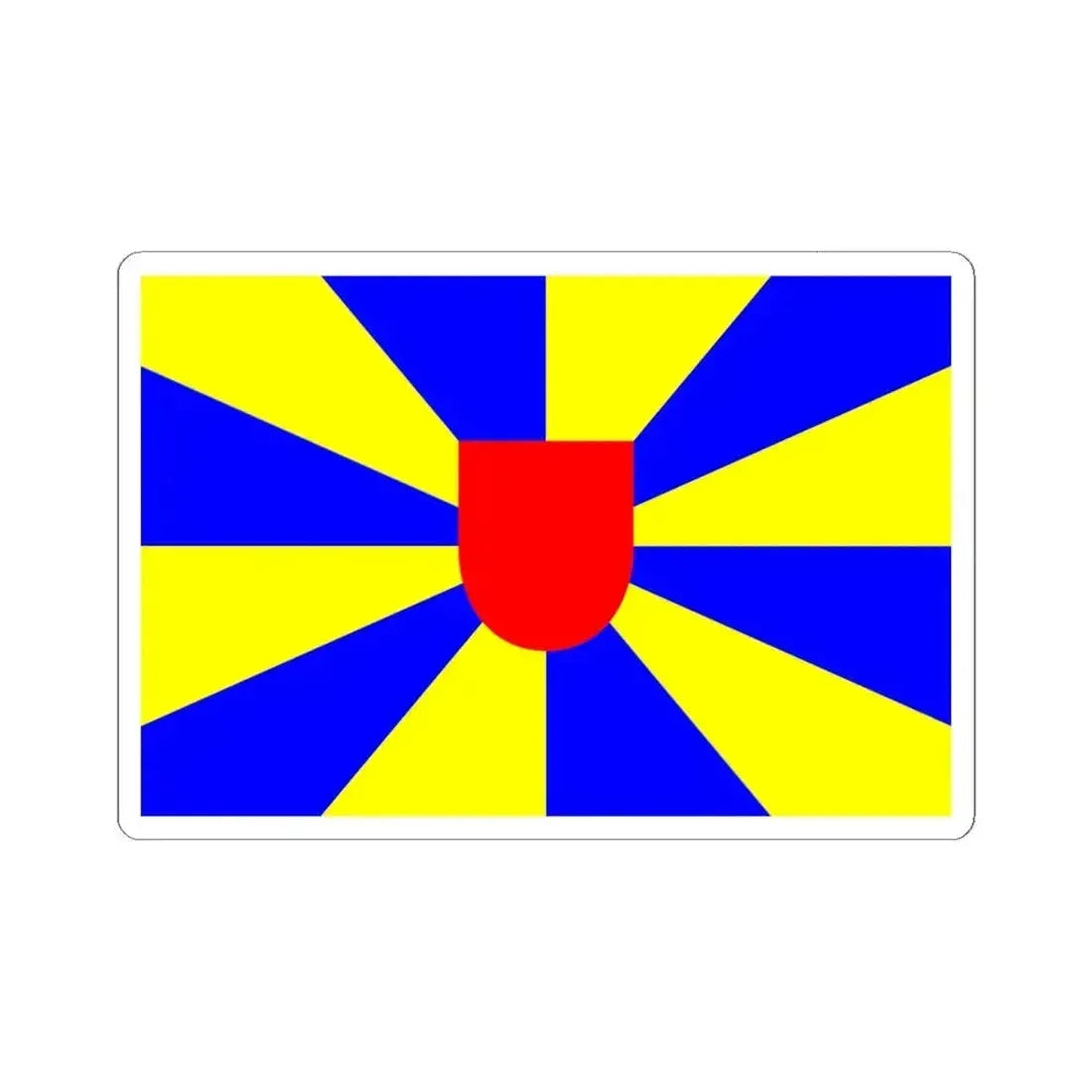 Flag of West Flanders Belgium - STICKER Vinyl Kiss-Cut Decal 6 Inch White - The Sticker Space