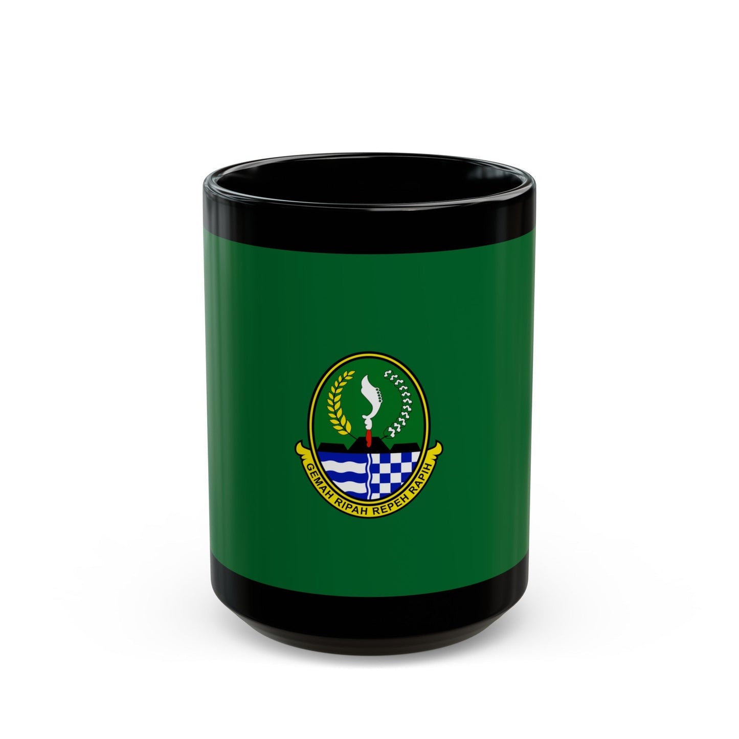 Flag of West Java Indonesia - Black Coffee Mug-15oz-The Sticker Space